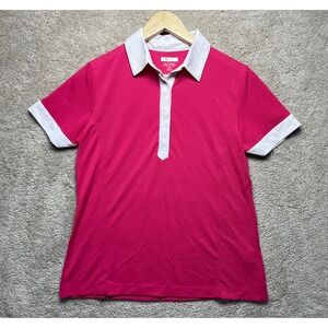 Greg Norman PLAY DRY Womens Golf Polo Shirt S/P Pink Short Sleeve Activewear S